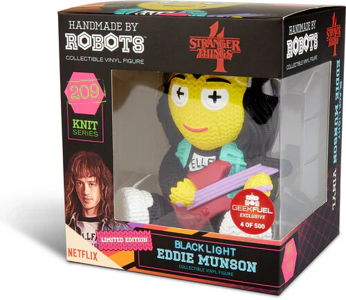 Stranger Things: Eddie (Limited Edition Blacklight) 209 Vinyl Figure from Handmade By Robots - Image 3
