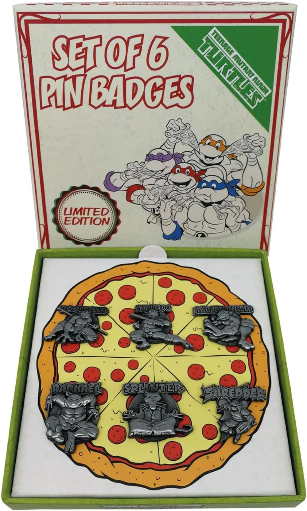 Teenage Mutant Ninja Turtles Limited Edition Set of 6 Pin Badges