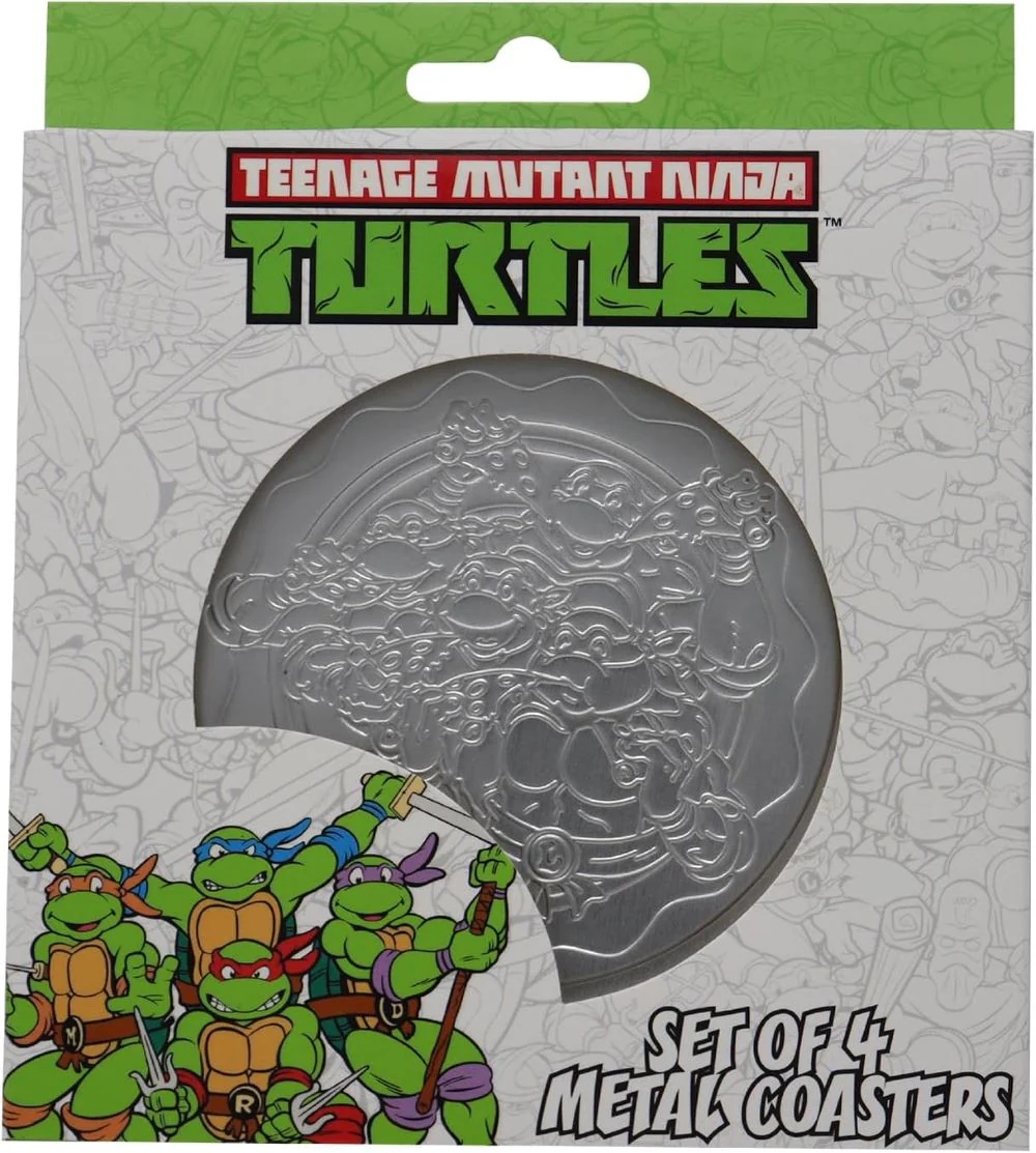 Teenage Mutant Ninja Turtles Set of 4 Embossed Metal Coasters