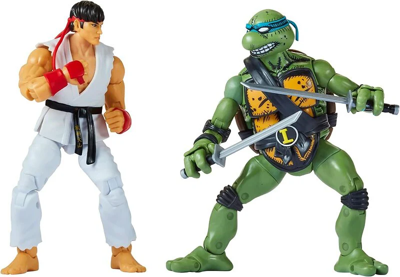 TMNT Leonardo Vs Ryu Figurine Twin Pack - Image 2