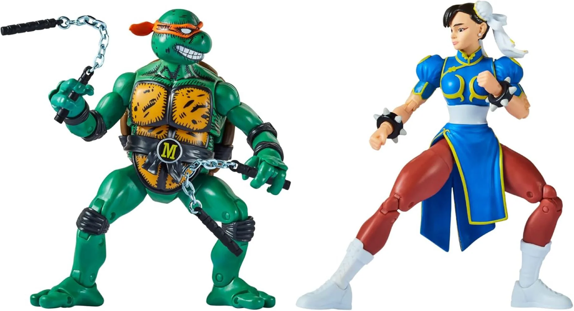 TMNT Michelangelo Vs Chun Li Figurine Twin Pack - Image 3
