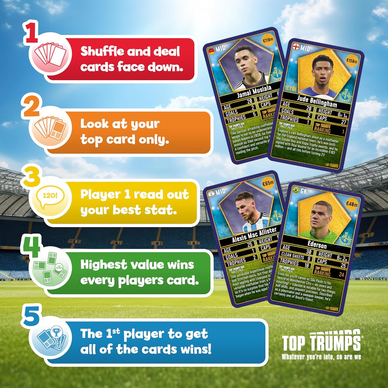 Top Trumps World Football Stars Top 200 - Starter Kit Card Game - Image 2