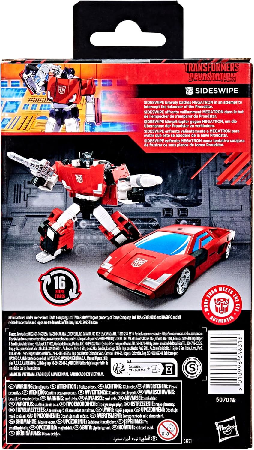 Transformers Studio Series Devastation Sideswipe Action Figure - Image 4