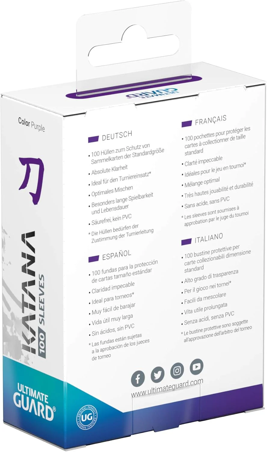 Ultimate Guard - Katana Sleeves - Standard Size - Purple 100 Pack - Image 3