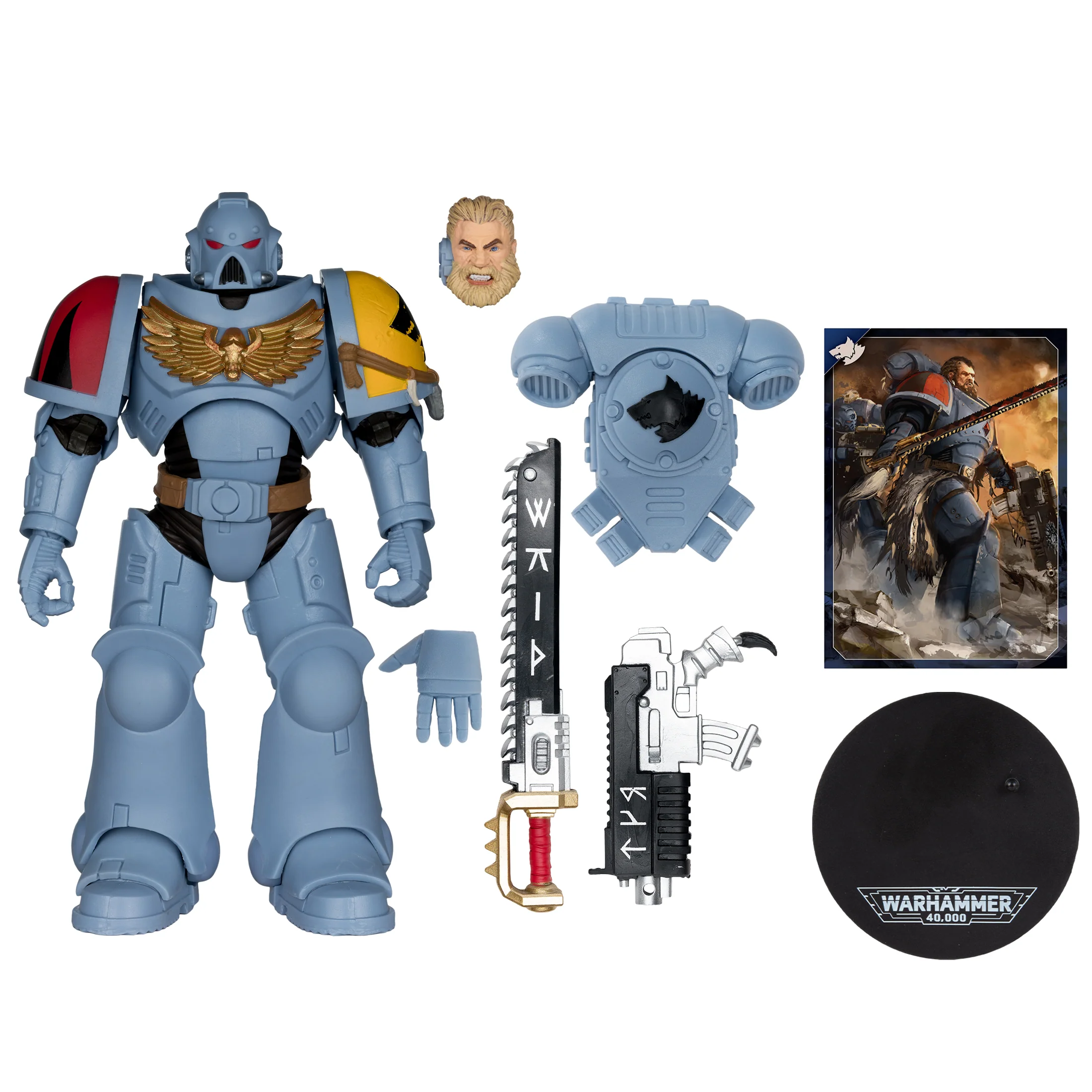 Warhammer 40000 7IN Figures WV12 - Space Wolves Grey Hunter - Image 3