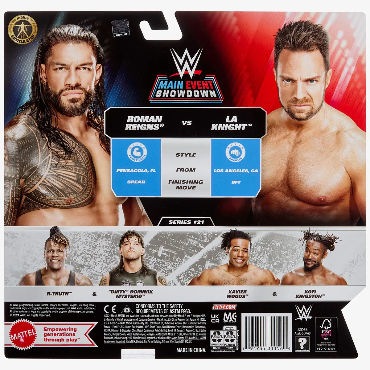 WWE Figure 2 Pack Assorted - Roman Reigns Vs LA Knight - Image 3
