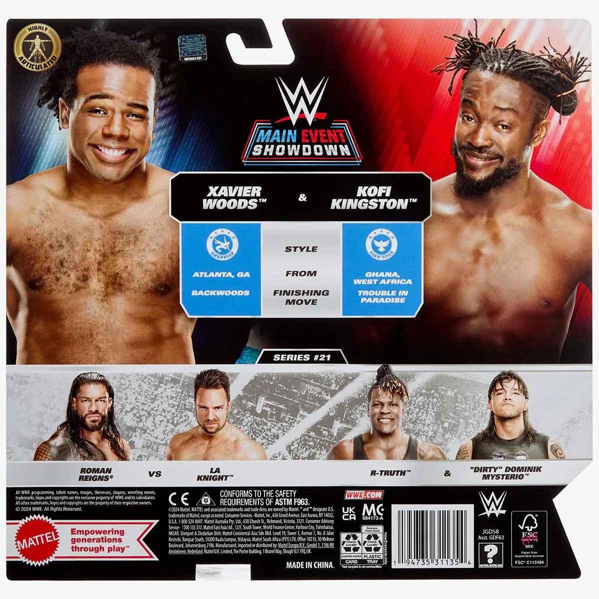 WWE Figure 2 Pack Assorted - Xavier Woods & Kofi Kingston - Image 4